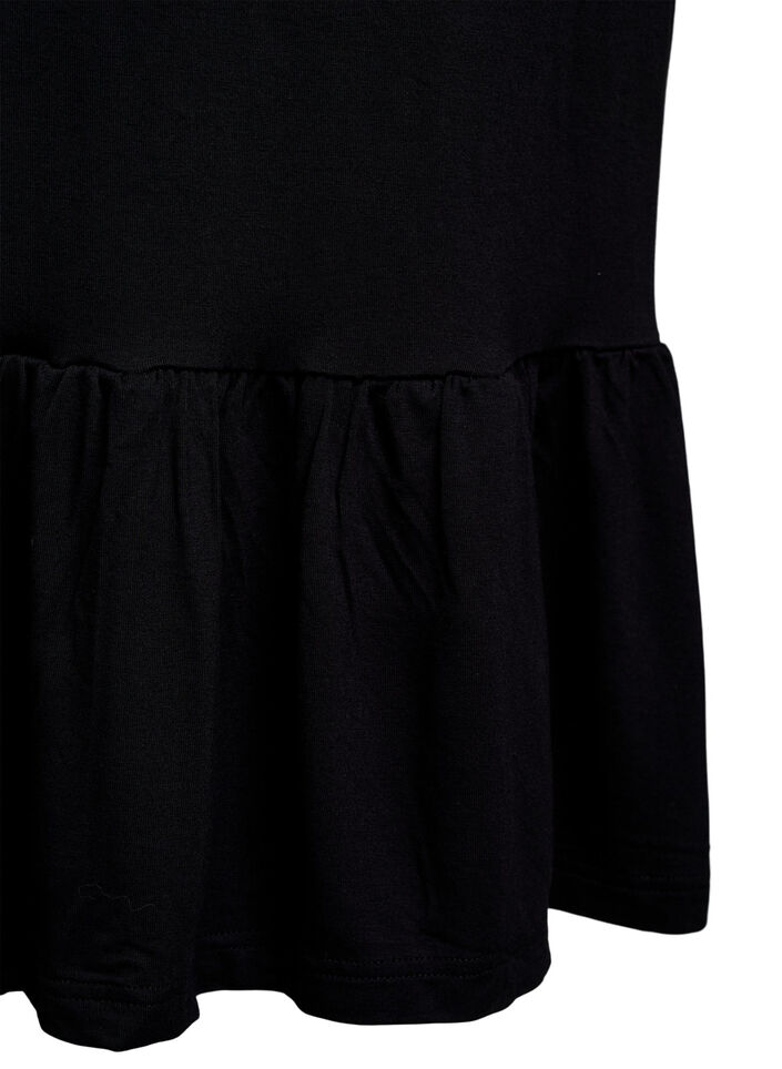 Strandkjole i viskose med flettede stropper, Sort, Packshot image number 3