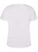 T-shirt i bomuld med print foran, Hvid, Packshot image number 1