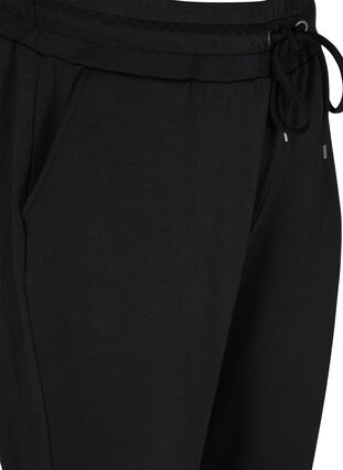 Sweatpants med lommer og snøre, Black, Packshot image number 2