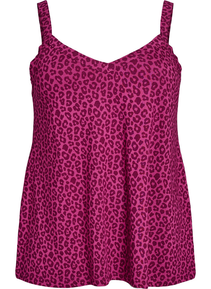 Nattop med stropper og V-udskæring, Lyserød, Packshot image number 0