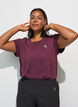 Ensfarvet tr&aelig;nings t-shirt, R&oslash;d, Model image number 3