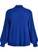 Ribstrikket sweater med ballon&aelig;rmer og knapper, Bl&aring;, Packshot image number 0