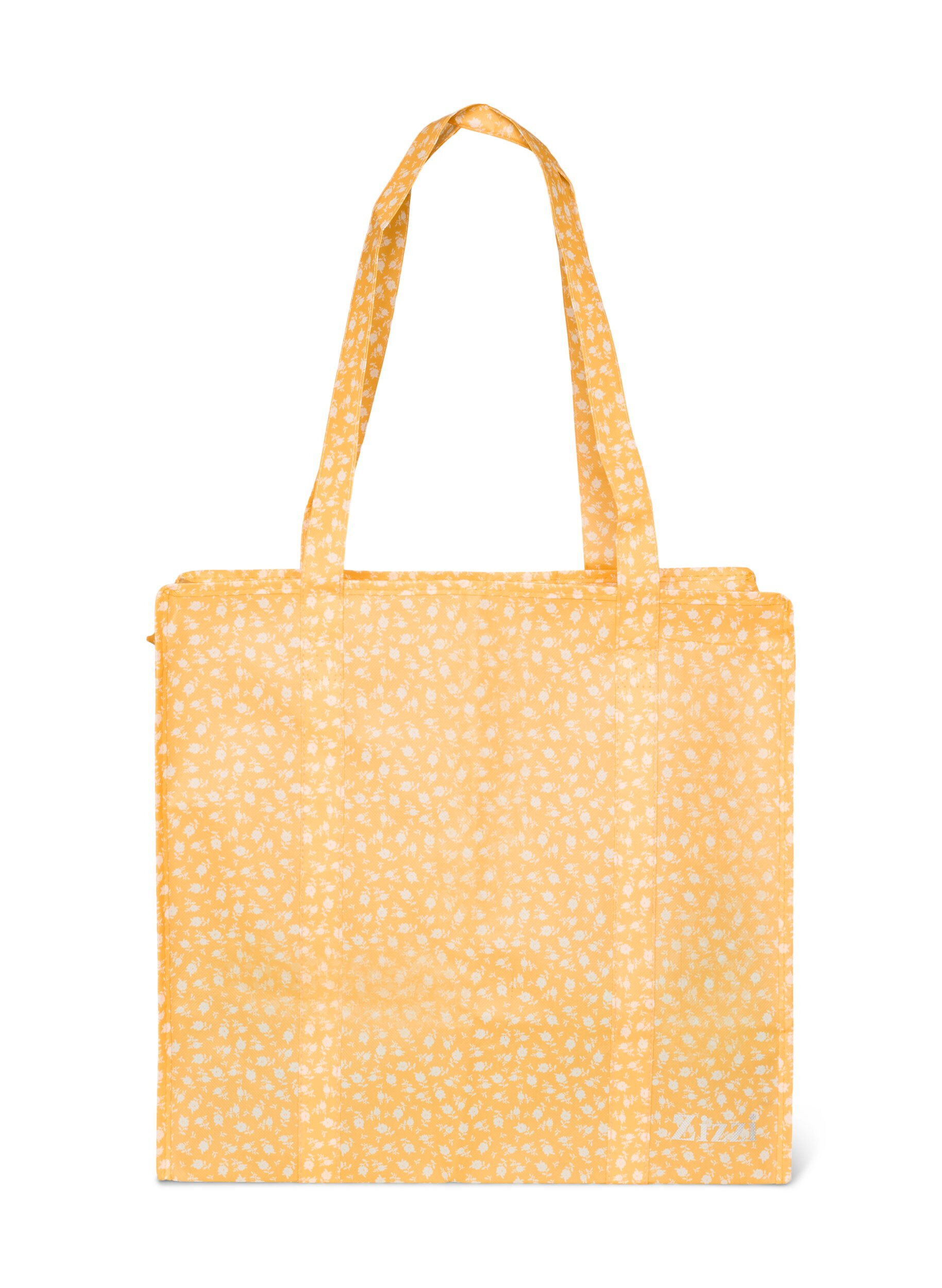 ZizziShoppingbag med lynl&aring;s, Orange, Packshot image number 1