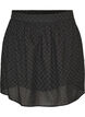 Kort nederdel med broderie anglaise og elastisk talje, Sort, Packshot image number 0