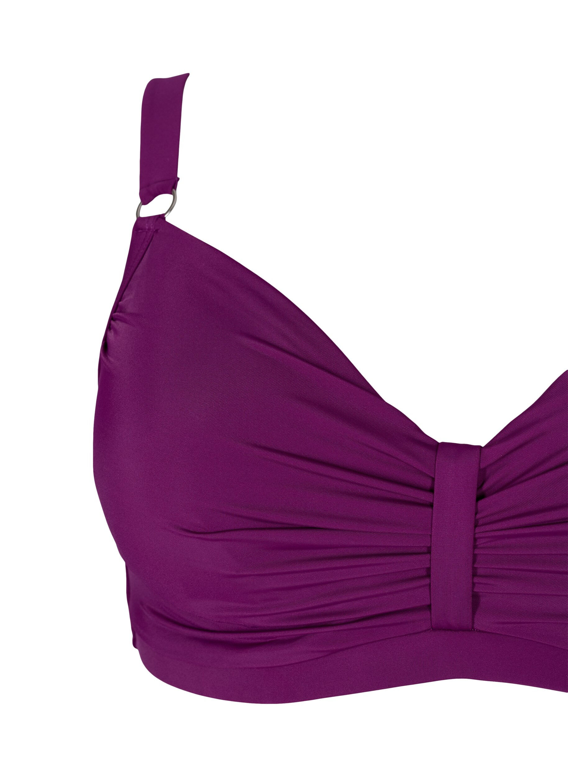 Zizzi Bikini overdel med b&oslash;jle, Dark Purple, Packshot image number 2
