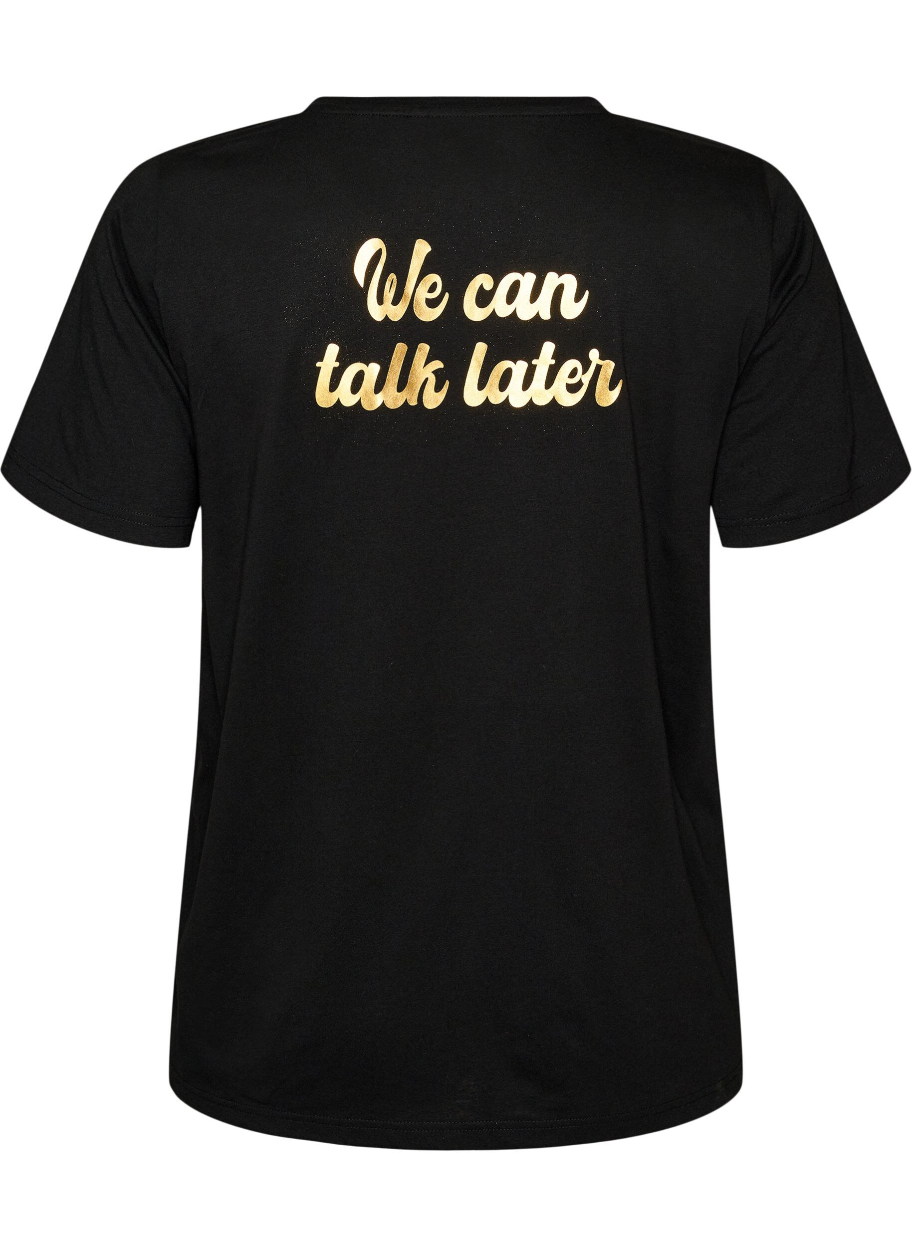 ZizziT-shirt med motiv, Sort, Packshot image number 1