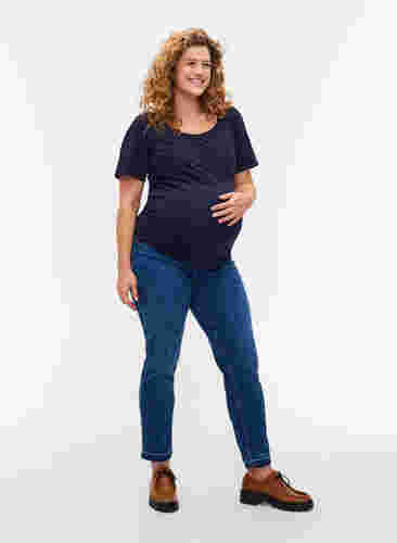 Kortærmet graviditets t-shirt i bomuld, Night Sky, Model image number 3