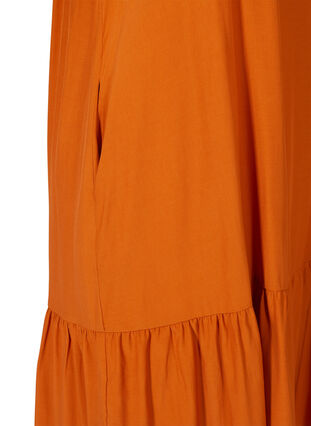 Kortærmet kjole med a-form og lommer, Autumnal, Packshot image number 2