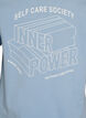 T-shirt i &oslash;kologisk bomuld med grafisk udtryk, Bl&aring;, Packshot image number 3
