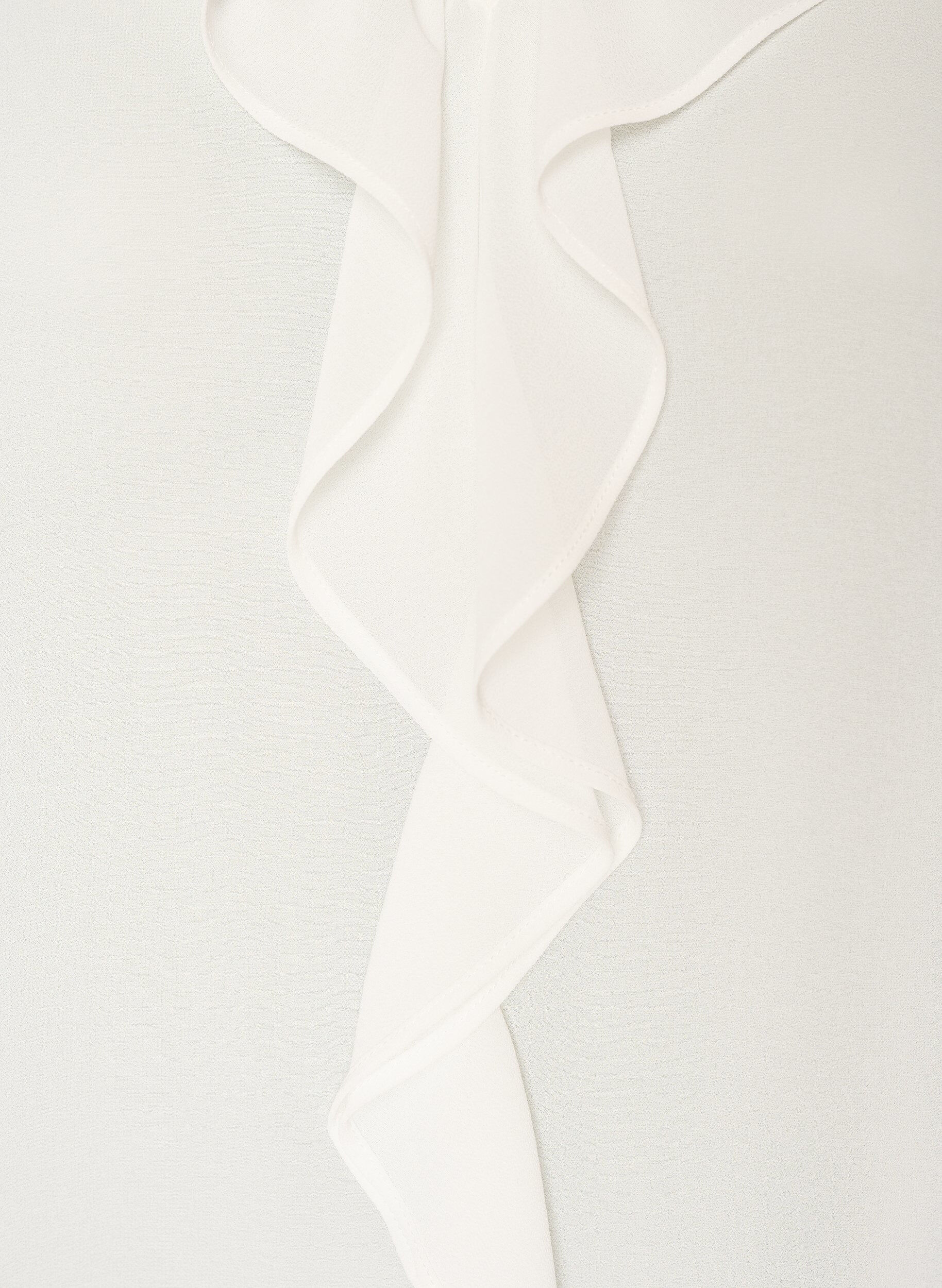 ZizziTunika med fl&aelig;ser og 3/4-&aelig;rmer, Vanilla, Packshot image number 2