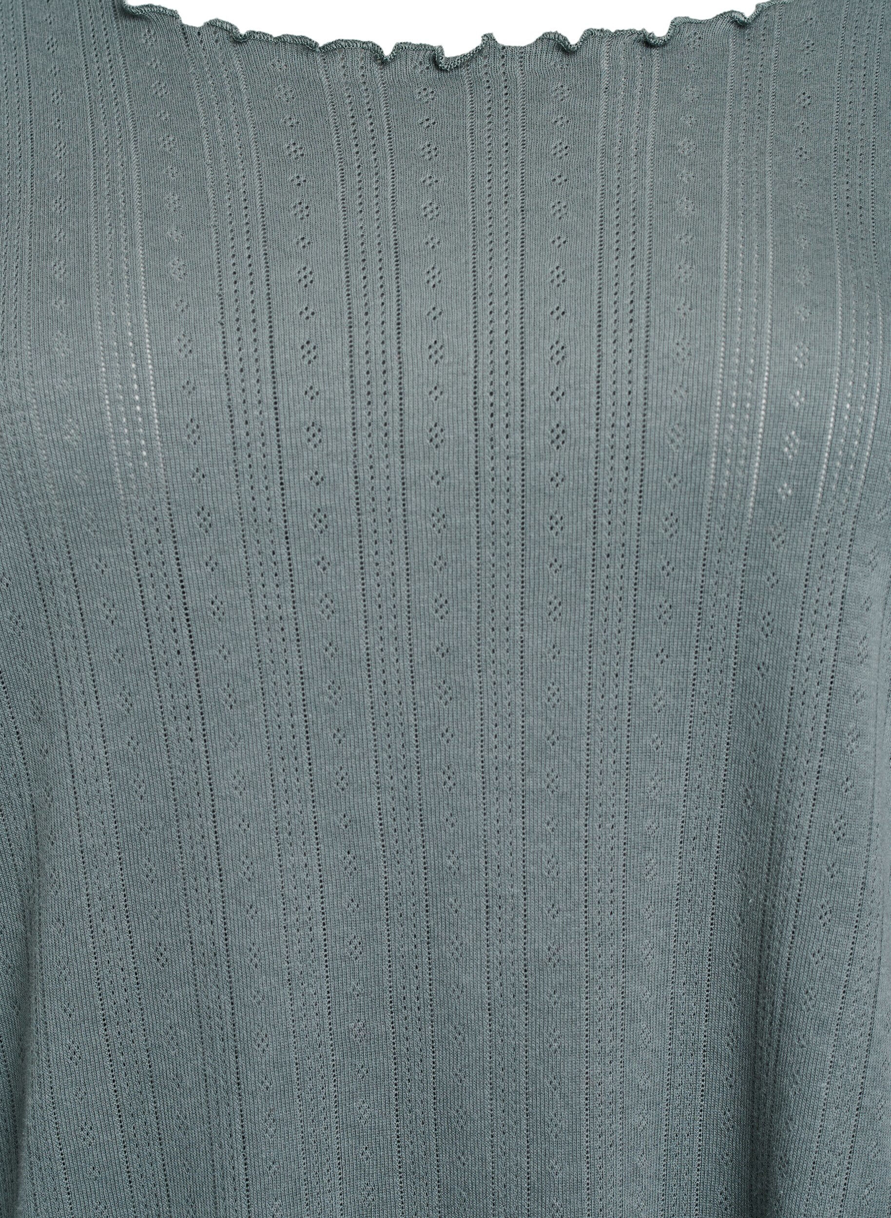 Zizzi Natbluse i &oslash;kologisk bomuld, Gr&oslash;n, Packshot image number 2