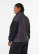 Sweatshirt med teddy&aelig;rmer og h&oslash;j hals, Gr&aring;, Model image number 2