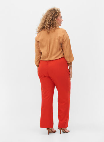 Løse bukser med lommer, Fiery Red, Model image number 1