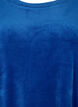 Kortærmet velourkjole med rund hals, Monaco Blue, Packshot image number 2