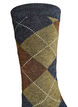 2-pak sokker med harlekinm&oslash;nster, Brun, Packshot image number 3