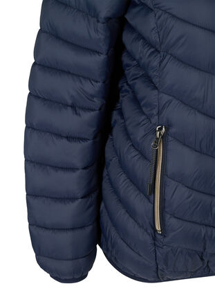 Quiltet letsvægt jakke med hætte og lommer, Navy Blazer as SMS, Packshot image number 3