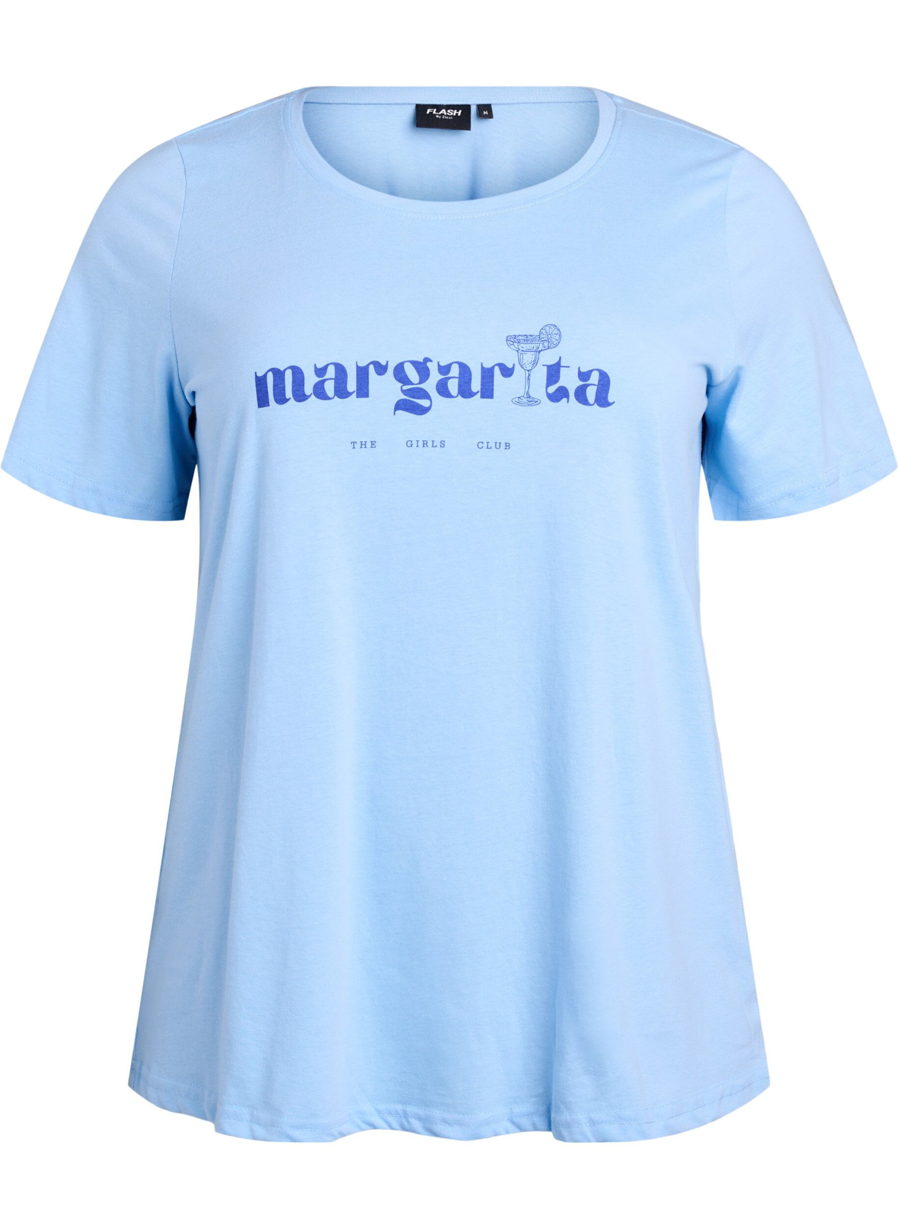 Zizzi FLASH - T-shirt med motiv, Bl&aring;, Packshot image number 0