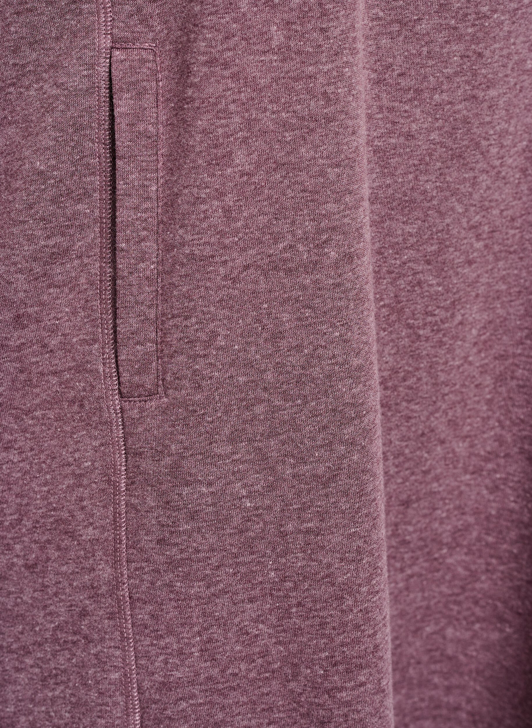 ZizziKort sweatkjole med h&oslash;j krave og lommer, R&oslash;d, Packshot image number 3