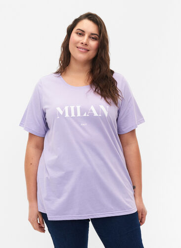 FLASH - T-shirt med motiv, Lavender, Model image number 0