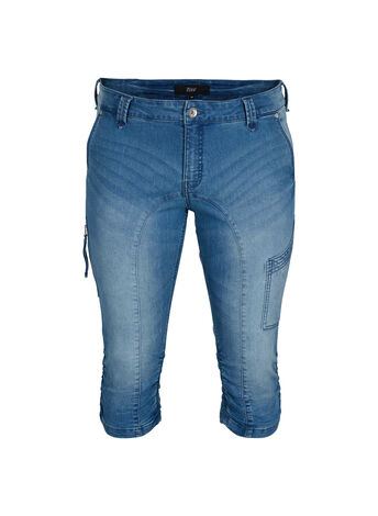Slim fit capri jeans med lommer
