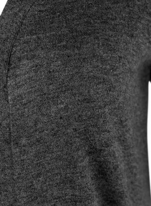 Lang strikket cardigan i viskose mix, Dark Grey Melange, Packshot image number 2