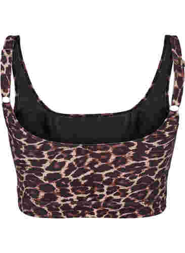 Printet bikini top med regulerbare stropper, Autentic Leopard, Packshot image number 1