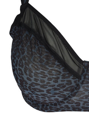 Full cover bh med blomsterprint og mesh, Grey Leopard, Packshot image number 2