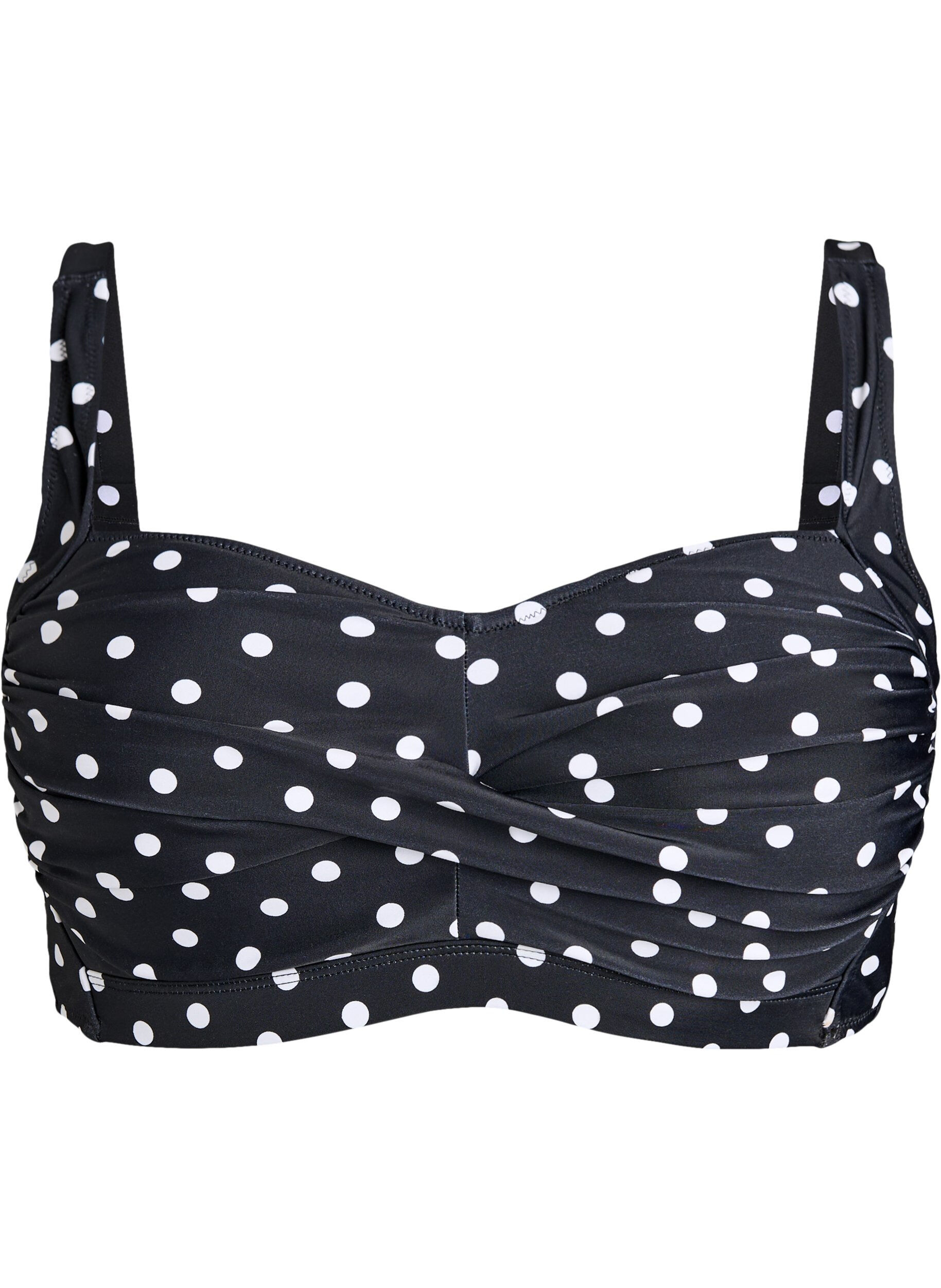Bikini overdel med vattering og print