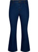 H&oslash;jtaljede jeans med bootcut, Bl&aring;, Packshot image number 0