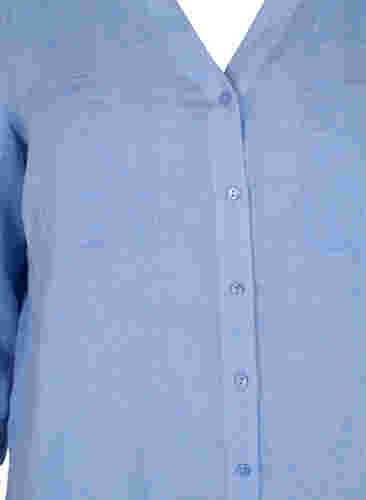 Lang skjorte med 3/4 ærmer og v-udskæring, Ultramarine, Packshot image number 2