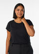 Kort&aelig;rmet t-shirt i bomuldsblanding, Sort, Model image number 0