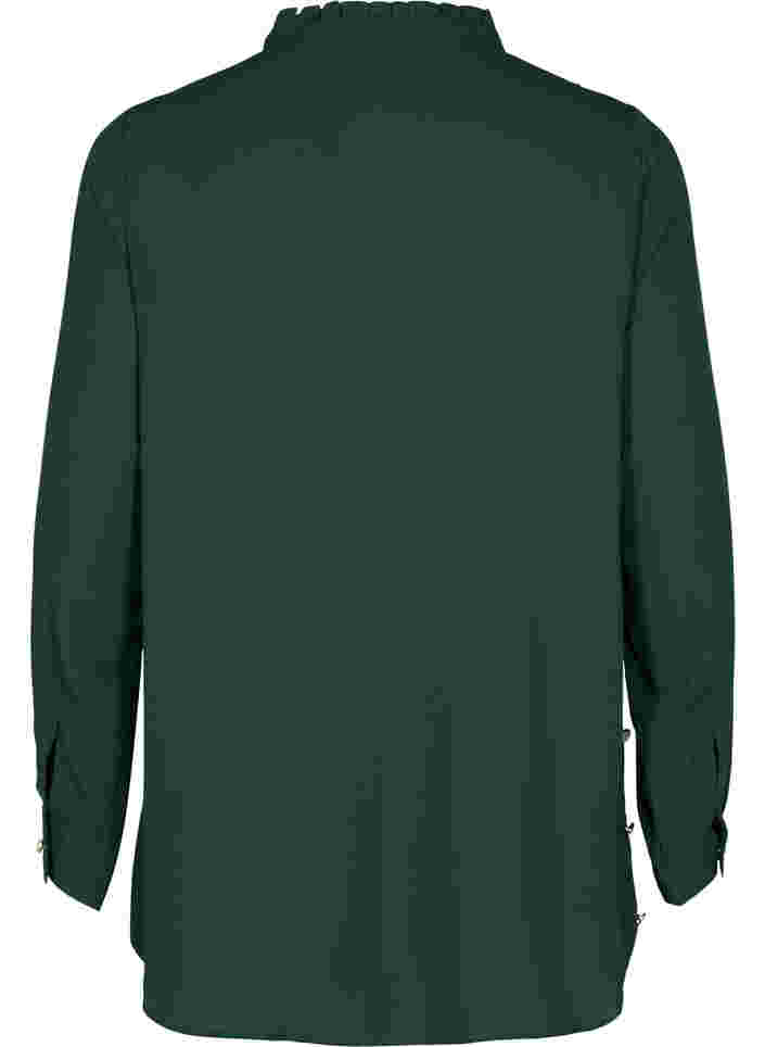Langærmet skjorte med flæsekrave, Scarab, Packshot image number 1