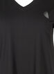 L&oslash;s tr&aelig;nings t-shirt med v-hals, Sort, Packshot image number 2