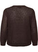 Strikbluse med struktureret hulm&oslash;nster, Brun, Packshot image number 1