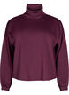 Bluse med turtleneck i modalmix, Mørk Bordeaux, Packshot image number 0
