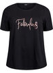 T-shirt med motiv , Sort, Packshot image number 0