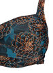 Bikini overdel med vattering og print, Bl&aring;, Packshot image number 2