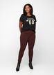 Slim fit bukser med lommer, M&oslash;rk Bordeaux, Model image number 0