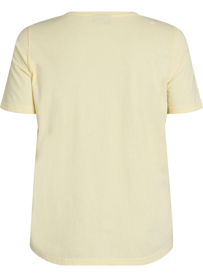 T-shirt med motiv, Gul, Packshot image number 1