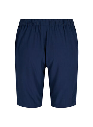Viskose bermuda shorts med lommer, Navy Blazer, Packshot image number 1