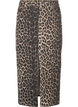 Maxinederdel med leopardprint og frontslids, Leo AOP, Packshot image number 0