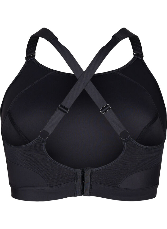 CORE, SUPER HIGH, SPORTS BRA - Sports bh med justerbare skulderstropper, Black, Packshot image number 1