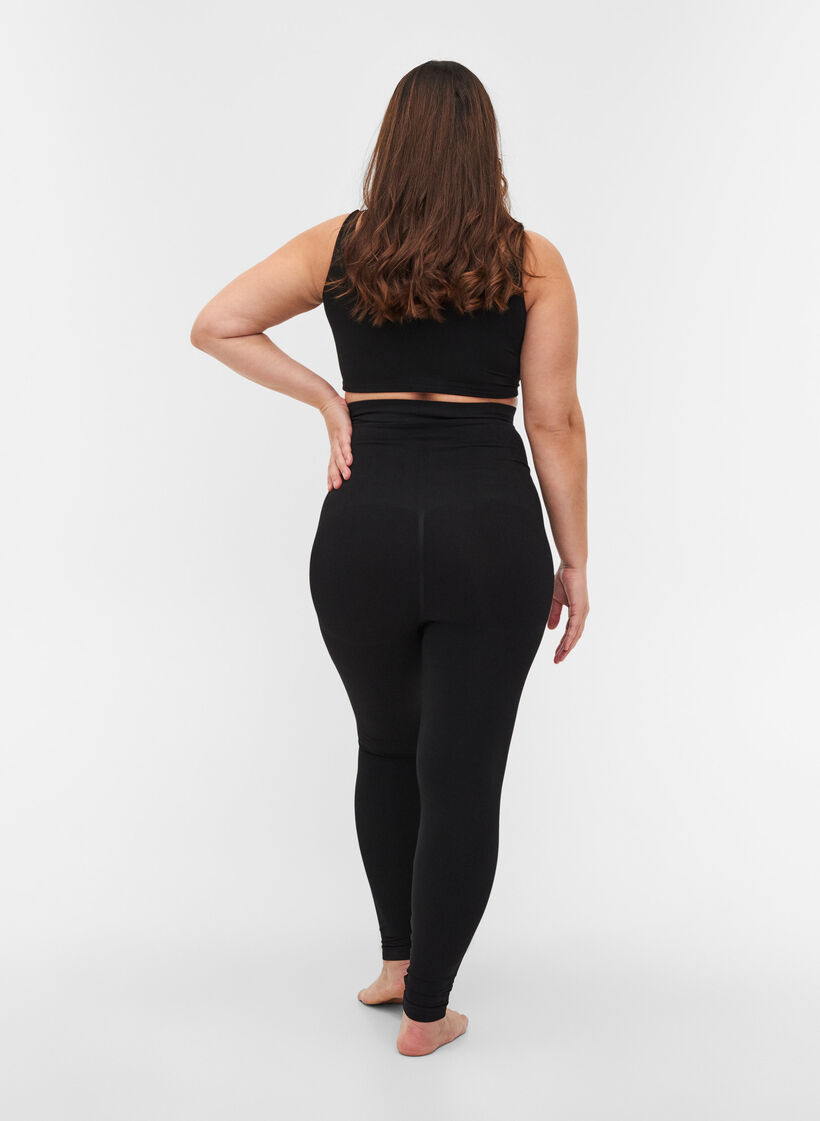 Shapewear leggings med høj talje, Black, Model image number 1