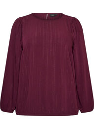 Bluse med glimmer, R&oslash;d