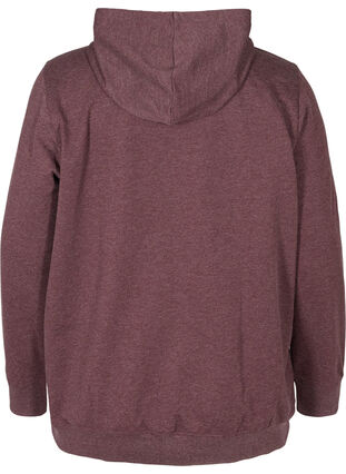 Sweatshirt med hætte og print, Fudge, Packshot image number 1