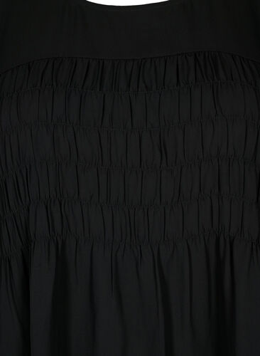 Langærmet smockbluse, Black, Packshot image number 2