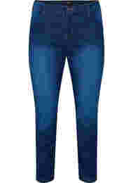 Slim fit Emily jeans med normal talje, Blue denim