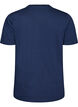 T-shirt i &oslash;kologisk bomuld med hulbroderi, Bl&aring;, Packshot image number 1