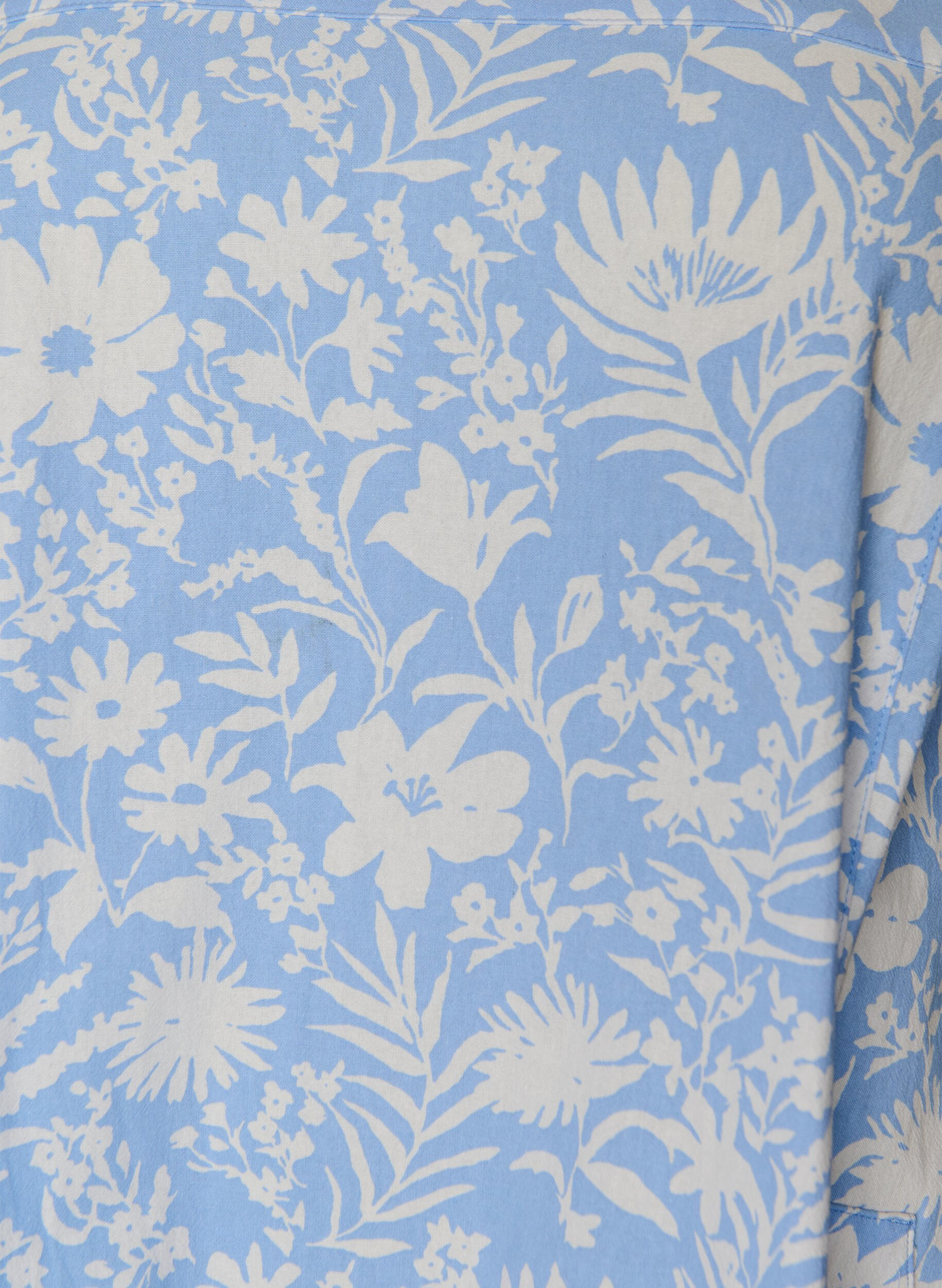 ZizziKort&aelig;rmet bomuldskjole med print, Vanilla, Packshot image number 2