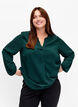Ensfarvet bluse med v-hals, Scarab, Model image number 0
